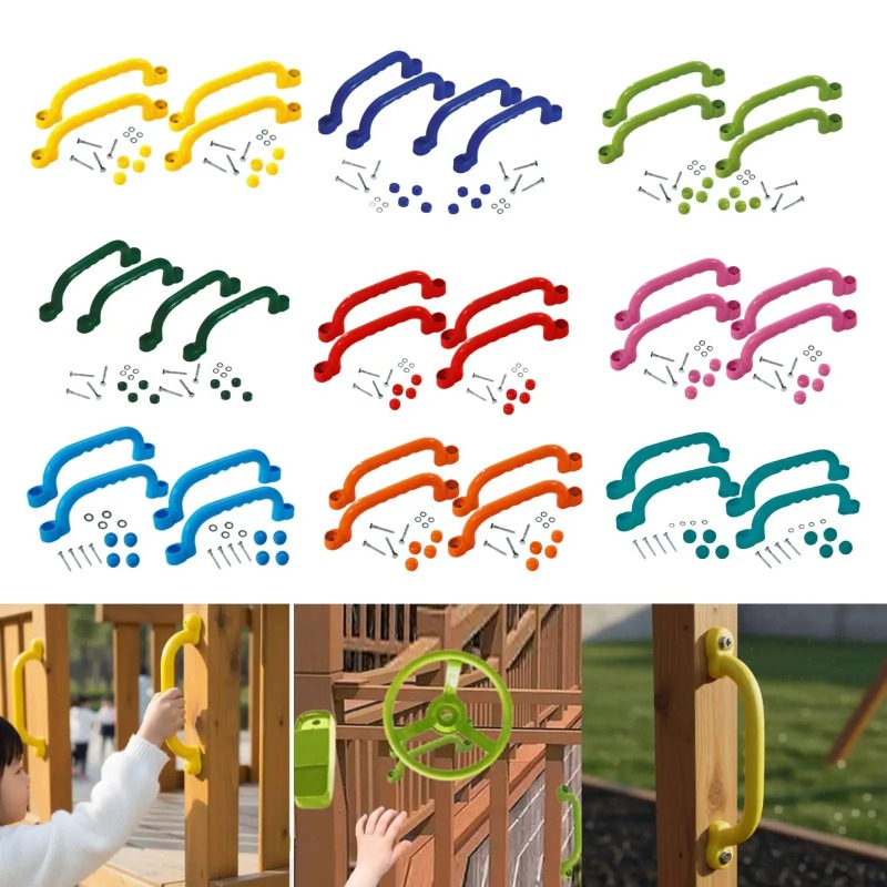 Kids Outdoor Climbing Frame - ชุดอุปกรณ์สนามเด็กเล่นกลางแจ้ง 4 ชิ้น พร้อมที่จับสำหรับปีนป่าย เหมาะสำหรับสนามหลังบ้าน