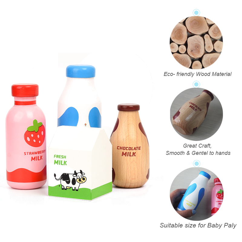 เด็กแกล้งเล่นไม้นมเครื่องดื่มช - Kids Outdoor Kitchen Accessories บทวิจารณ์และราคา