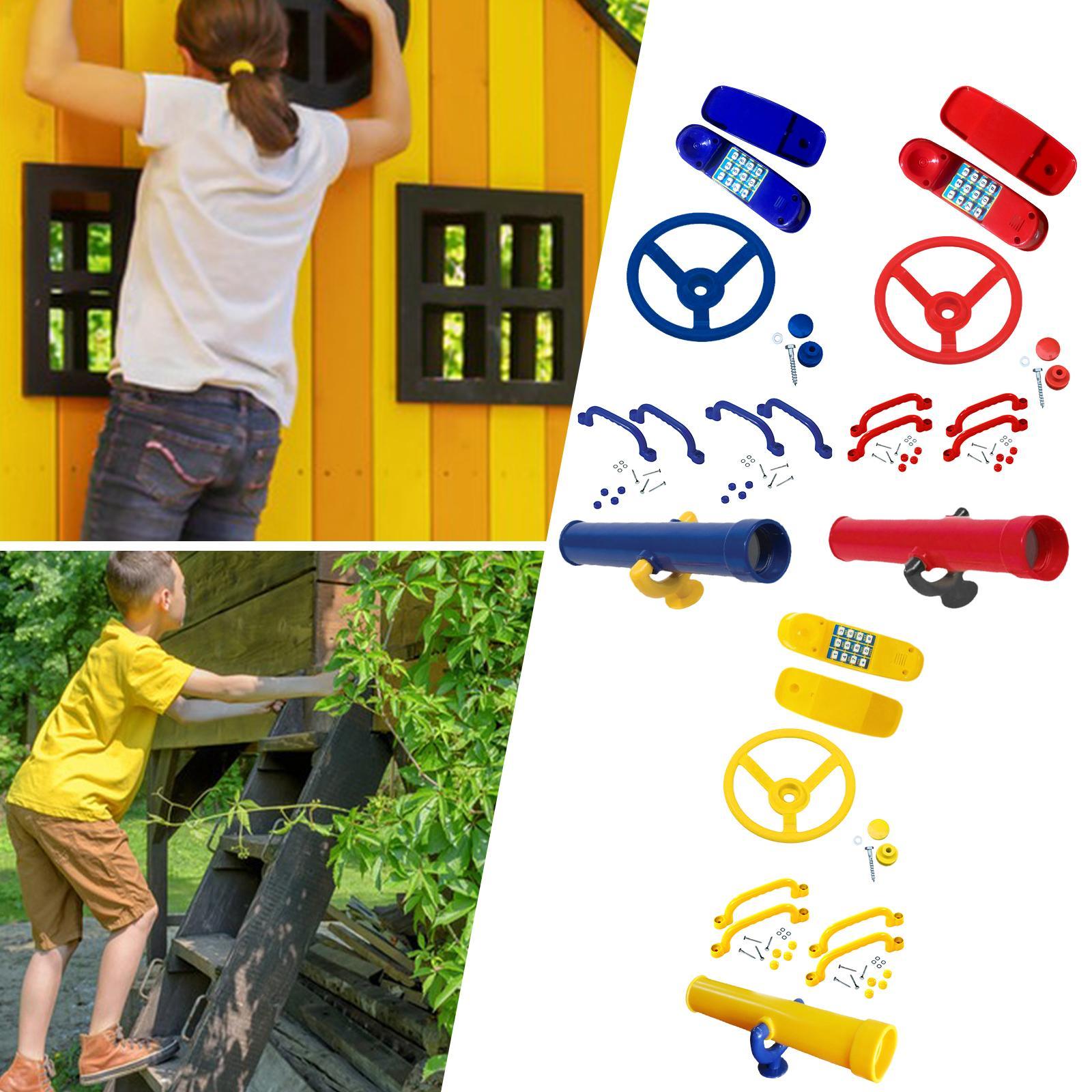 พวงมาลัยของเล่นสนามเด็กเล่นสํา - Kids Outdoor Climbing Frame บทวิจารณ์และราคา