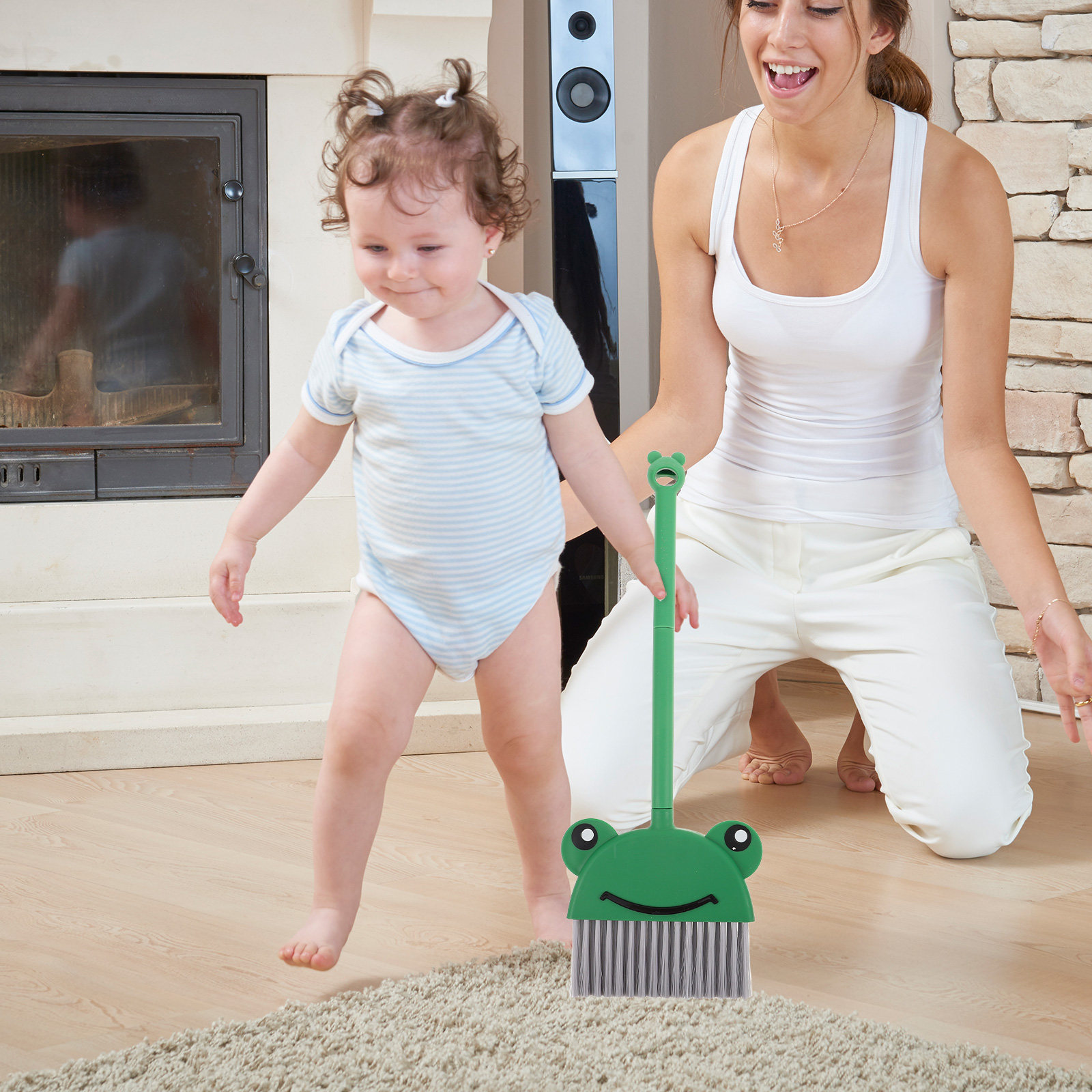 ชุดไม้กวาดและที่ตักผงสำหรับเด็ - Kids Outdoor Broom บทวิจารณ์และราคา