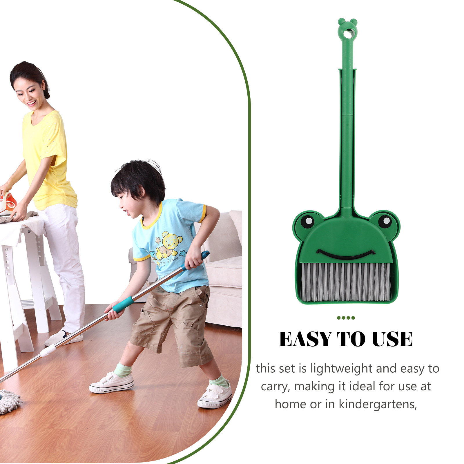 ชุดไม้กวาดและที่ตักผงสำหรับเด็ - Kids Outdoor Broom บทวิจารณ์และราคา