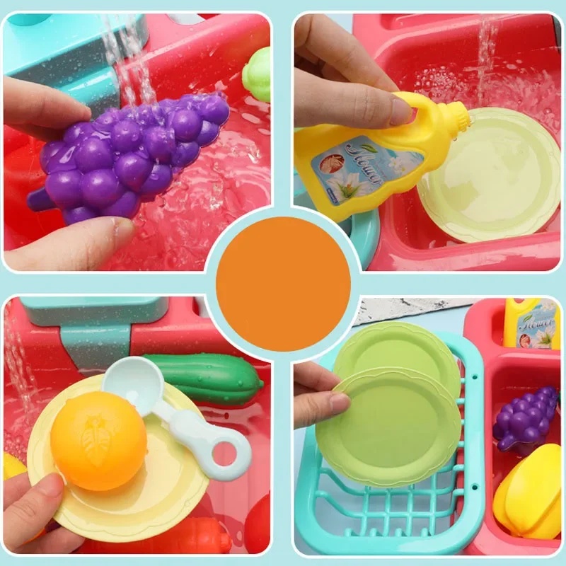 ชุดอ่างล้างจานพลาสติกของเล่นใน - Kids Outdoor Kitchen Accessories บทวิจารณ์และราคา