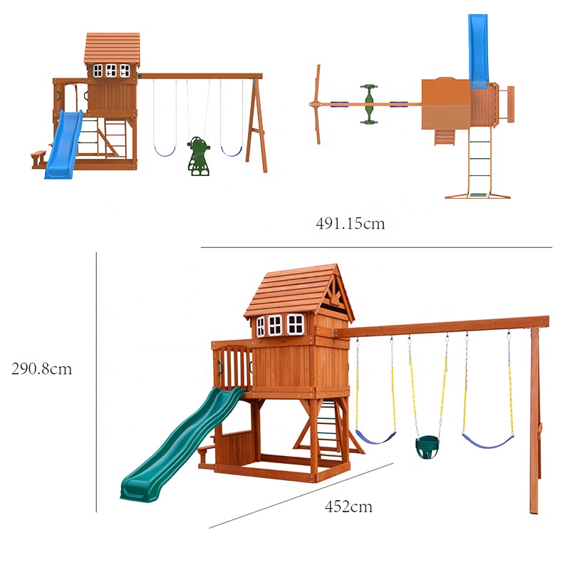 ชุดเครื่องเล่นสนามเด็กเล่นกลาง - Kids Outdoor Climbing Frame บทวิจารณ์และราคา