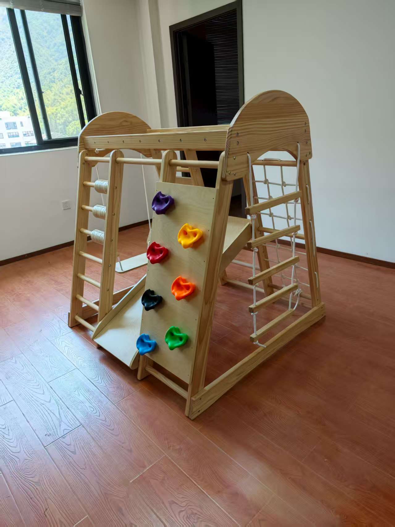 โครงไม้ปีนป่ายสำหรับเด็ก พร้อม - Kids Outdoor Climbing Frame บทวิจารณ์และราคา
