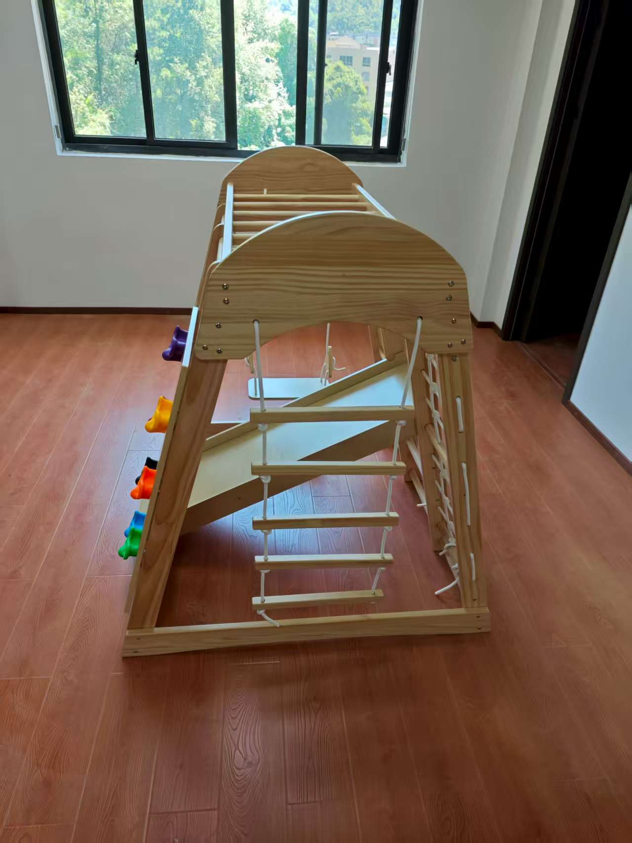 โครงไม้ปีนป่ายสำหรับเด็ก พร้อม - Kids Outdoor Climbing Frame บทวิจารณ์และราคา