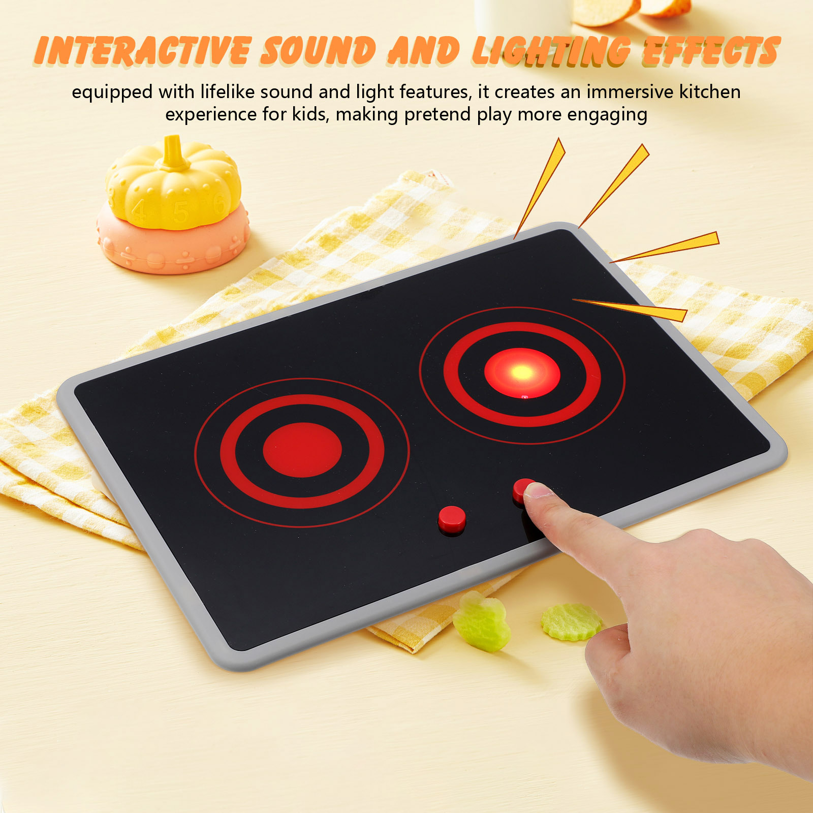 ชุดครัวของเล่นเด็ก เตาแม่เหล็ก - Kids Outdoor Kitchen Accessories บทวิจารณ์และราคา