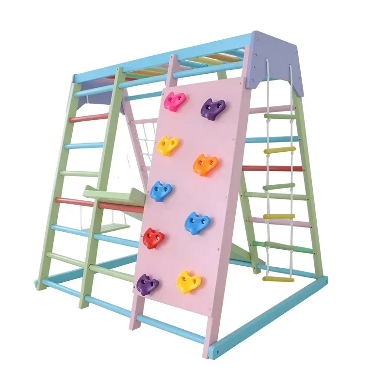 ชุดเครื่องเล่นปีนป่ายไม้สำหรับ - Kids Outdoor Climbing Frame บทวิจารณ์และราคา